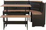 Linon Black and Pecan Breakfast Dining Set Ardmore Nook - Image 44