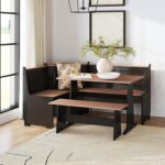 Linon Black and Pecan Breakfast Dining Set Ardmore Nook - Image 50