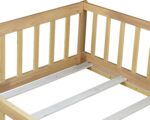 Bellemave Twin Floor Bed with Slats and Safety Guardrails, Kids Montessori Floor Beds with Fence and Without Door, Easy Assemble Floor Bed for Kids, Girls, Boys, Natural - Image 6