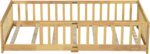 Bellemave Twin Floor Bed with Slats and Safety Guardrails, Kids Montessori Floor Beds with Fence and Without Door, Easy Assemble Floor Bed for Kids, Girls, Boys, Natural - Image 10
