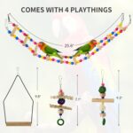 YITAHOME 62 Inch Large Bird Cage​ - ​Metal Flight Cage​ with ​Rolling Stand, ​Feeding Doors​ & ​Hanging Accessories​ for ​Parrots ​Cockatiels Conures ​Lovebirds ​Parakeets​ ​Small Birds - Image 4