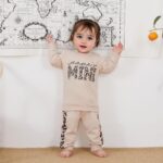 Kupretty Baby Girl Fall Winter Clothes Toddler Outfit Letters Graphic Crewneck Sweatshirts + Joggers Pants Set - Image 3