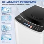 20Lbs Portable Washing Machine Nictemaw Portable Washer, 2.8 Cu.ft Washer and Dryer Combo with Drain Pump, 10 Programs 8 Water Level Compact Laundry Washer for Home, Apartment, RV, Dorms - Image 4