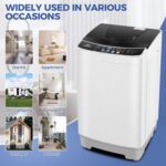 20Lbs Portable Washing Machine Nictemaw Portable Washer, 2.8 Cu.ft Washer and Dryer Combo with Drain Pump, 10 Programs 8 Water Level Compact Laundry Washer for Home, Apartment, RV, Dorms - Image 8