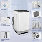 20Lbs Portable Washing Machine Nictemaw Portable Washer, 2.8 Cu.ft Washer and Dryer Combo with Drain Pump, 10 Programs 8 Water Level Compact Laundry Washer for Home, Apartment, RV, Dorms - Image 9