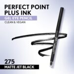 COVERGIRL Perfect Point Plus Ink Gel Eye Pencil, Pigmented, Long-Wearing, Vegan Formula, Matte Jet Black 275, 0.01oz - Image 3