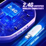 Wireless Gaming Headset for PS5, PS4, PC, Mac, Switch, Bluetooth Over-Ear Headphones with Detachable and Built-in Mics, Low Latency, Lightweight, Noise Isolation, 48H Battery - Image 3