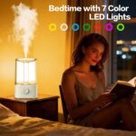 Humidifiers for Bedroom, 4L Quiet Humidifiers for Living Room with Timer, Ultrasonic Cool Mist Humidifier with Humidistat for Baby Home Adults Plants（white) H231 - Image 4