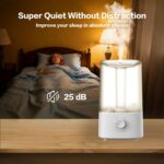Humidifiers for Bedroom, 4L Quiet Humidifiers for Living Room with Timer, Ultrasonic Cool Mist Humidifier with Humidistat for Baby Home Adults Plants（white) H231 - Image 5