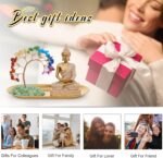 INNOLITES 7 Chakra Crystal Tree and Buddha Statue Set, Yoga Meditation Decor, Money Tree and Buda Statues for Home Living Room Office Shelf Decoration Wealth and Luck - Image 6