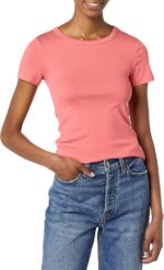 Amazon Essentials Women's Slim-Fit Short-Sleeve Crewneck T-Shirt, Pack of 2 - Image 3