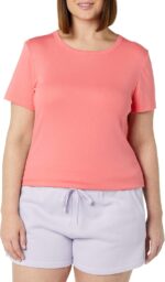 Amazon Essentials Women's Slim-Fit Short-Sleeve Crewneck T-Shirt, Pack of 2 - Image 6