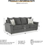 Signature Design by Ashley Stairatt Casual Sofa with Flared Arms, Gray - Image 4