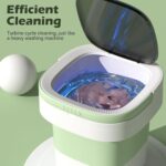 Portable Washing Machine, 7L/12L Upgraded Mini Washing Machine, Suitable for Small Clothes, Foldable Laundry Machine, Ideal for Dorm, Home, Hotel, Camping and Travel (Green, 12L) - Image 4