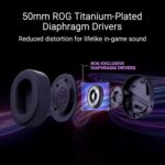 ASUS ROG Pelta Wireless Gaming Headset with Detachable Mic – Tri-Mode (BT, 2.4GHz, USB-C) 50mm Titanium-Plated Drivers, 70Hr Battery, Ergonomic, Lightweight, for PC, PS5, PS4, Switch, Mobile - Black - Image 6