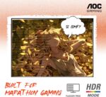 AOC CQ27G4H 27" Curved Gaming Monitor, QHD 2K 2560x1440, 1500R VA, 180Hz 0.5ms, AMD FreeSync Premium, Height Adjustable Stand, Xbox PS5 Switch Compatiable, 3-Year Zero-Bright-dot - Image 5