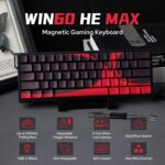 EPOMAKER Aula WIN60 HE 60% Wired Magnetic Keyboard with Adjustable Actuation, 8000 Hz Polling Rate, Hall Effect Switches, Hot-Swap, for FPS Games (Red Topographic) - Image 3
