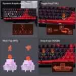 EPOMAKER Aula WIN60 HE 60% Wired Magnetic Keyboard with Adjustable Actuation, 8000 Hz Polling Rate, Hall Effect Switches, Hot-Swap, for FPS Games (Red Topographic) - Image 4