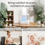 Dreo Humidifiers for Bedroom, 4L Top Fill for Large Room, 36H Runtime, 28 dB Quiet Supersized Cool Mist Air Humidifier for Baby Nursery, Plants, Indoor, Night Light, Easy to Clean & Fill - Image 9