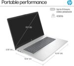 HP 17.3" FHD Business & Student Laptop Computer, 64GB RAM 2.5TB Storage (2TB SSD+512GB Docking Station Set), 6-Cores AMD Ryzen 5, Windows 11 Pro, PLUSERA Earphones, Silver - Image 9