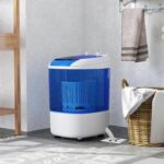 COSTWAY Mini Portable Washing Machine, 5.5 lbs Capacity, Compact Laundry Washer with Spin Tub & Drain Hose, Perfect for Apartment Dorms RV Home (Blue) - Image 10