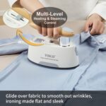 YIKA Iron Steamer for Clothes 2-in-1, Multi-Level Heating & Steaming Control, Handheld Steam Iron with Ceramic Coated Panel, Portable Fabric Wrinkle Remover for Home, Travel, and Office Use - Image 4