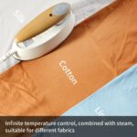 YIKA Iron Steamer for Clothes 2-in-1, Multi-Level Heating & Steaming Control, Handheld Steam Iron with Ceramic Coated Panel, Portable Fabric Wrinkle Remover for Home, Travel, and Office Use - Image 7