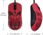 G-Wolves Hati HTM/HT-M Medium 56g Ultra Lightweight Honeycomb Wired Gaming Mouse, PixArt 3389 Sensor 16000 DPI, 6 Programmable Buttons, Low Latency, for PC/Mac (Faze Red) - Image 4