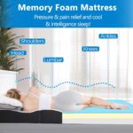 Folding Mattress Queen Size,6 inch Tri-fold Memory Foam Mattress Topper with Washable Cover, Non-Slip Bottom Guest Bed Queen Size, 78" x 58" x 6" - Image 4