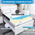 Folding Mattress Queen Size,6 inch Tri-fold Memory Foam Mattress Topper with Washable Cover, Non-Slip Bottom Guest Bed Queen Size, 78" x 58" x 6" - Image 8