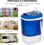 Portable Washing Machine Mini Washer with Spin Dryer 8lbs Washing Capacity, Durable Energy Saving, Rotary Controller, Compact Laundry Washer for RV, Apartments, Dorms,Kitchen, Blue - Image 5