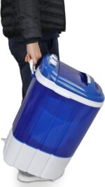 Portable Washing Machine Mini Washer with Spin Dryer 8lbs Washing Capacity, Durable Energy Saving, Rotary Controller, Compact Laundry Washer for RV, Apartments, Dorms,Kitchen, Blue - Image 9