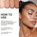 Baked Highlighter Contour Powder Sheer Pearl Shimmer Shades for Face Highlighter Makeup Brighten Up (301-Moonlit) - Image 7