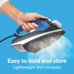 Hamilton Beach 2-in-1 Steam Iron for Clothes and Garment Steamer with 5 Temperature Settings, Nonstick Soleplate, 1200 Watts, 8’ Cord, Black & Blue (14525F) - Image 4