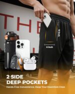 2 Pack Mens Gym Basketball Shorts - Athletic Black Workout Quick Dry Shorts with Pockets for Casual Running - Image 6