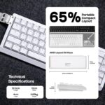 EPOMAKER HE68 Lite Hall Effect Gaming Keyboard, 8k Polling & 128K Scan Rate, 0.01mm Adjustable Trigger, 0.125ms Latency, 5-Layer Sound-Dampened, Snap Key, SOCD, A-RGB, Wired, Mac Software (White) - Image 8