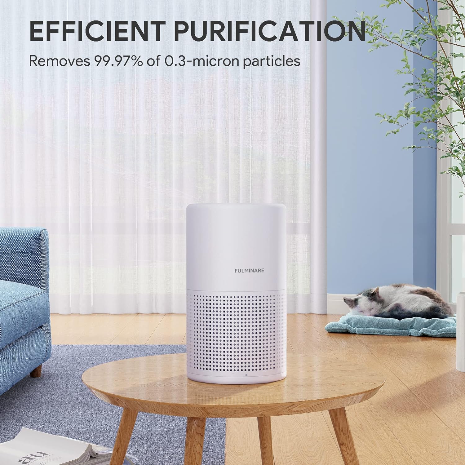 Air Purifiers for Bedroom, FULMINARE H13 True HEPA Air Filter, Quiet Air Cleaner With Night Light,Portable Small Air Purifier for Home, Office, Living Room - Image 8