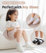 Simply Kids Toddler Ruffle Socks with Grips for Baby Girls (6 Pairs), 6 Months to 7 Years - Image 4