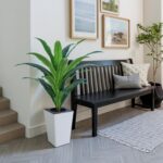 2 Pack Artificial Dracaena Tree with White Tall Planter 4FT-Tall Potted Faux Plants Indoor -Fake Floor Plant for Home Office Living Room Outdoor - Image 6