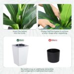 2 Pack Artificial Dracaena Tree with White Tall Planter 4FT-Tall Potted Faux Plants Indoor -Fake Floor Plant for Home Office Living Room Outdoor - Image 9
