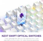 NZXT Function 2 Full-Size Wired Optical Gaming Keyboard - 8K Polling Rate - Linear Optical Switches - Adjustable Actuation - Double-Shot PBT Keycaps - RGB - Hot-Swappable - White - Image 3