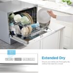 Midea MDC22P2ASS Portable Countertop Dishwasher, 6 Place Settings & 6+2 Washing Cycles Dishwashers, Energy Star Dish Washer for Dorm, RV & Apartment, 20"D x 22"W x 17.25"H, Silver, 52.9 Pounds - Image 6