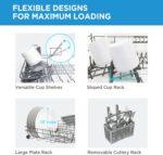 Midea MDC22P2ASS Portable Countertop Dishwasher, 6 Place Settings & 6+2 Washing Cycles Dishwashers, Energy Star Dish Washer for Dorm, RV & Apartment, 20"D x 22"W x 17.25"H, Silver, 52.9 Pounds - Image 7