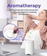 Small Air Purifier for Home Bedroom, Personal Desk Mini Air Purifier, Room Hepa Air Purifier Fresheners Cleaner for Dorm, Pets, Smoke, Desktop, Office (White) - Image 6