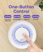 Small Air Purifier for Home Bedroom, Personal Desk Mini Air Purifier, Room Hepa Air Purifier Fresheners Cleaner for Dorm, Pets, Smoke, Desktop, Office (White) - Image 7