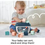 Fisher-Price Stacking Toy Baby’s First Blocks Set of 10 Shapes for Sorting Play for Infants Ages 6+ Months, Navy Fawn (Amazon Exclusive) - Image 4