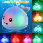 Bath Toys for Kids Ages 1-3 - 1 2 3 Year Boys Girls Gifts | Christmas Stocking Stuffers 6-12-18 Months | Light Up Whale Bath Toy Sprinkler Toddler Bathtub Pool Water Table Toys - Image 6