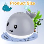 Bath Toys for Kids Ages 1-3 - 1 2 3 Year Boys Girls Gifts | Christmas Stocking Stuffers 6-12-18 Months | Light Up Whale Bath Toy Sprinkler Toddler Bathtub Pool Water Table Toys - Image 7