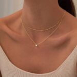 Tewiky Dainty 14k Gold Plated/Silver Cubic Zirconia Necklaces for Women, Simple CZ Jewelry Necklaces Trendy Gifts - Image 6