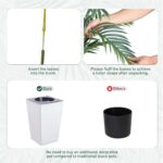 5FT Artificial Palm Tree with White Tall Planter - Fake Tree Areca Floor Plant in Pot - Artificial Silk Plants for Indoor Home Office Decor - Image 9